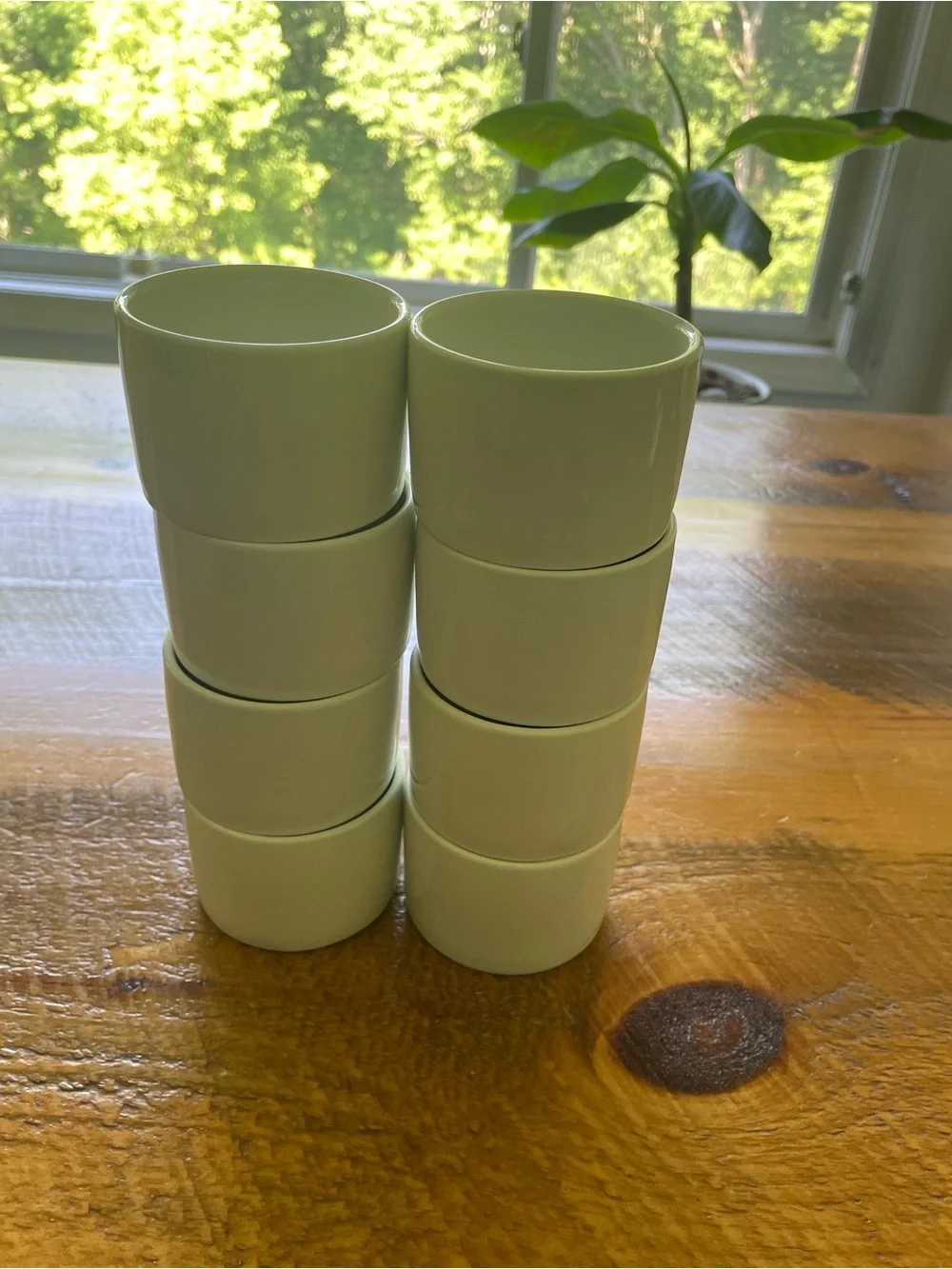 Set of White Ceramic Ramekins